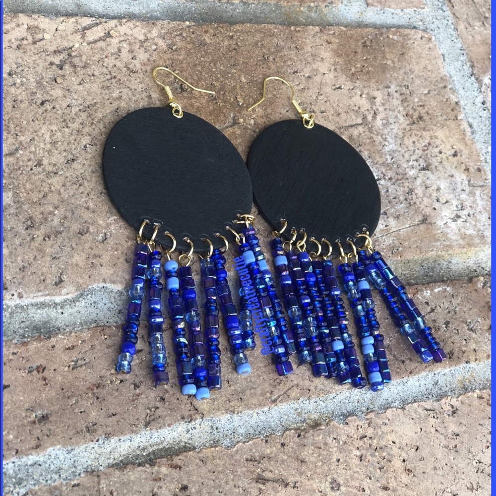 Dark Moon dangle earrings